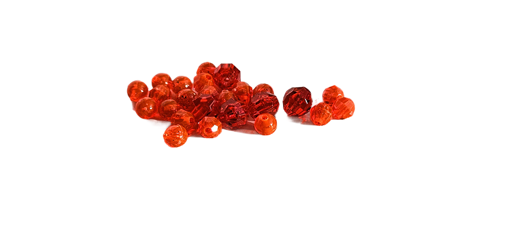25pack Discount Assorted Red/Orange Beads